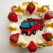 写真をプリントしたケーキの絵柄違いの例
