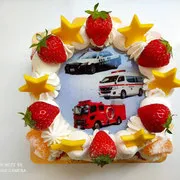 イラストをプリントしたケーキの絵柄違いの例